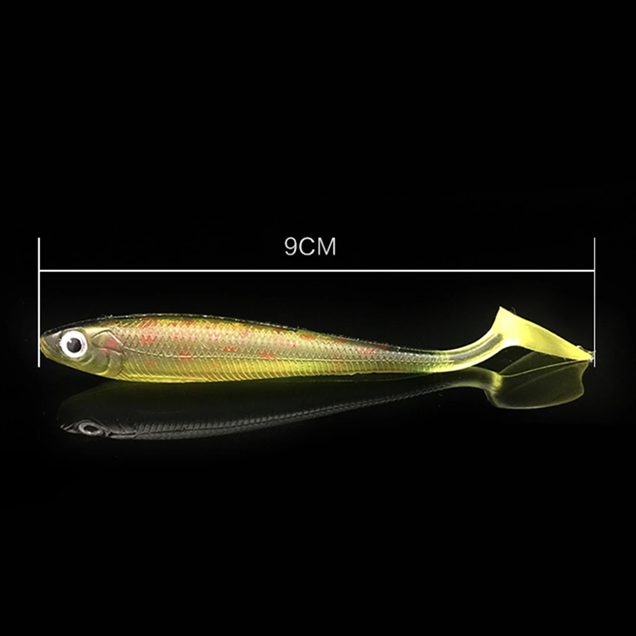 

5PCS Fishing Lure T Tail Soft Fish Bait Fishing Lure 9cm/5g Back Groove Rainbow PVC Artificial Lures Baits 5 Pieces/Lot