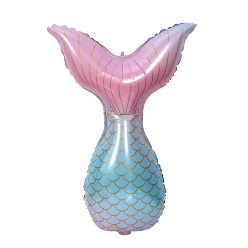 

Mermaid Tail Aluminum Balloon Set Gradient Number Balloon Birthday Party Wedding Decor