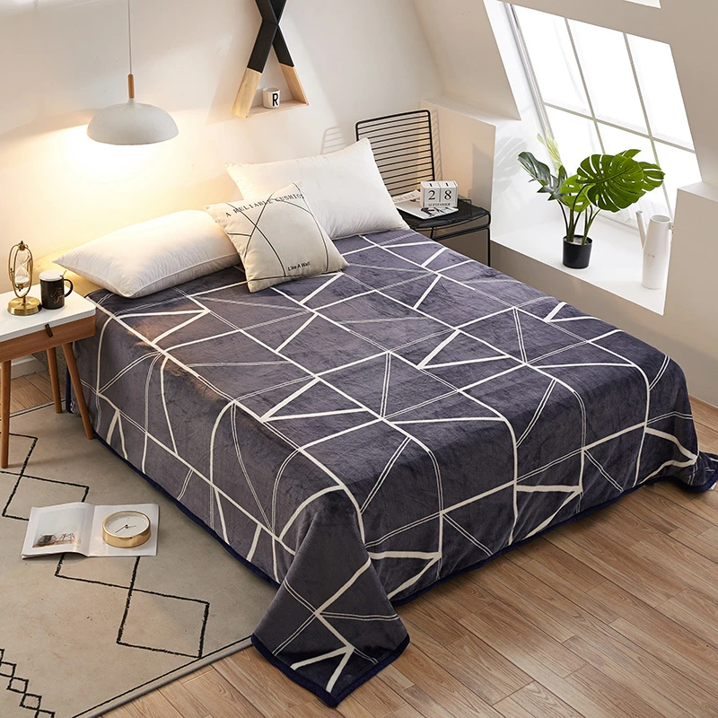 

NEW Winter Bedding Blankets 100%microfiber Print Home Blanket Travel Picnic Anti-pilling Textile Cute Plush Wool Fluffy Blanket