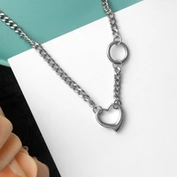 ins fashion new 2021 metal love cuban necklace clavicle chain pendant hip hop punk style party jewelry gift