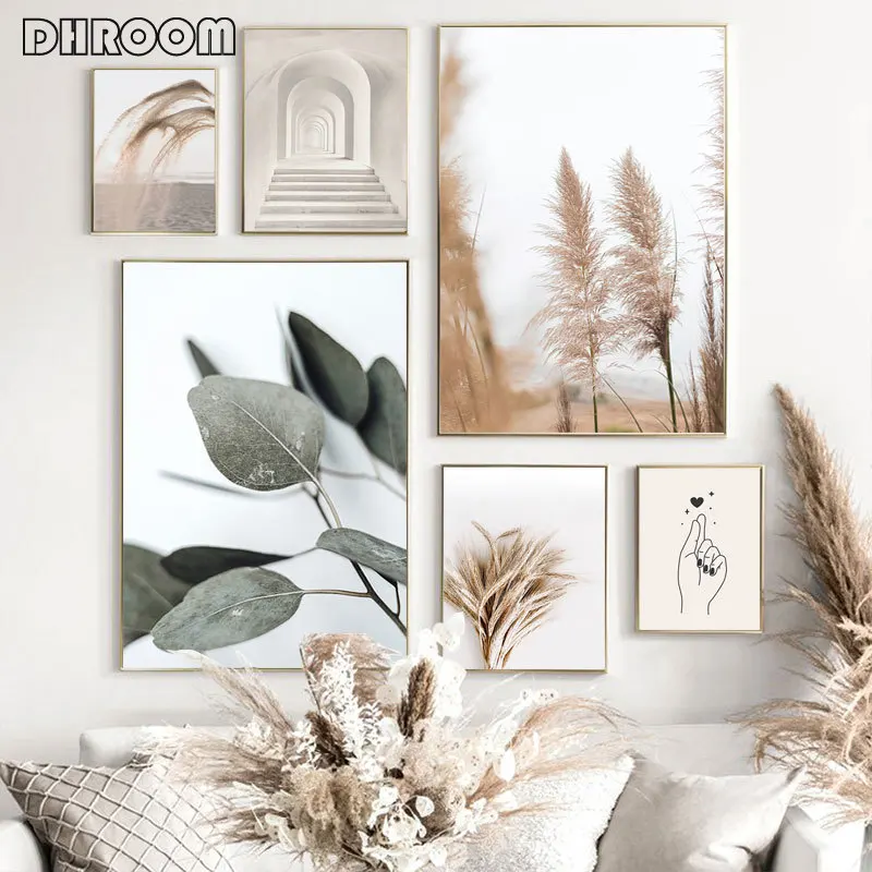 Настенный постер с изображением одуванчика бежевого цвета | Дом и сад