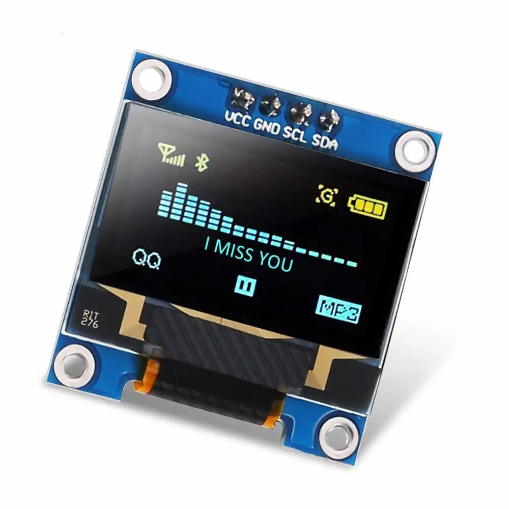 0 96 дюйма I2c IIC Serial 12864 128X64 O светодиодный Yellow Blue LCD Led Display модуль для Arduino Raspberry PI |