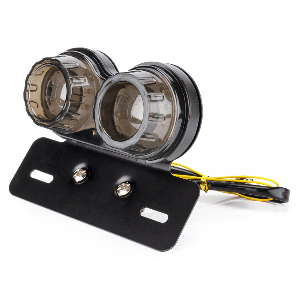 

Motorcycle LED Dual Tail Turn Signal Tail Light 4 Mode Brake Rear Lights Indicators Lamps for Street Bike Cruiser Chopper