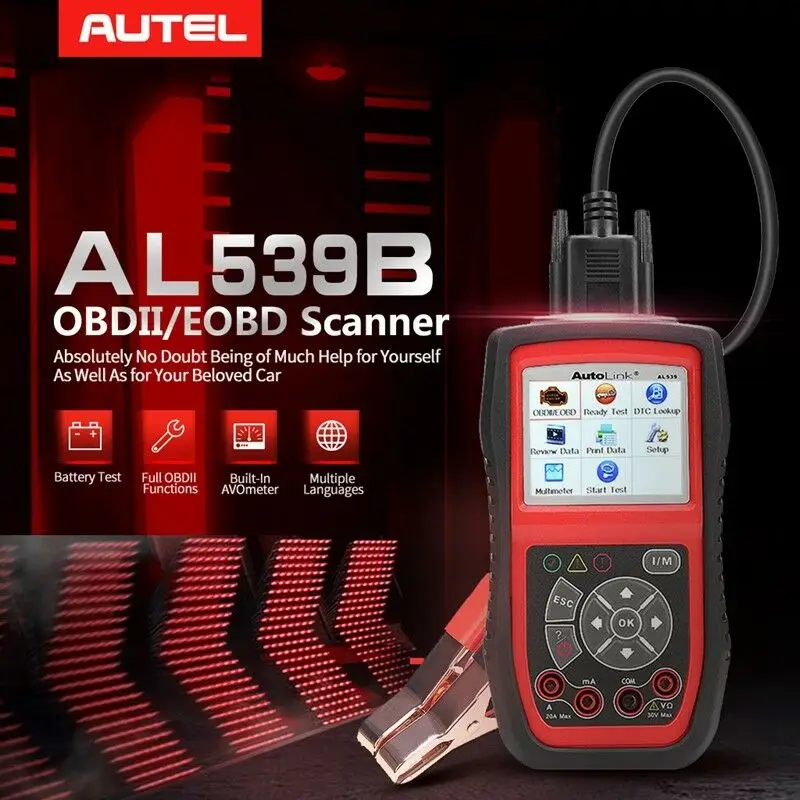 AUTEL Autolink AL539B OBD2 диагностический сканер инструмент Запуск цепи автомобиля тестер