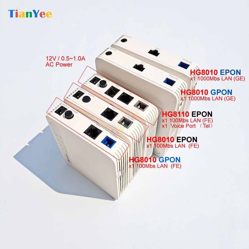 8/10/25 шт. высокоценный HW HG8010 8110 1FE GPON EPON терминал ONU Huawei ont FTTH fiberhome Подержанный модем