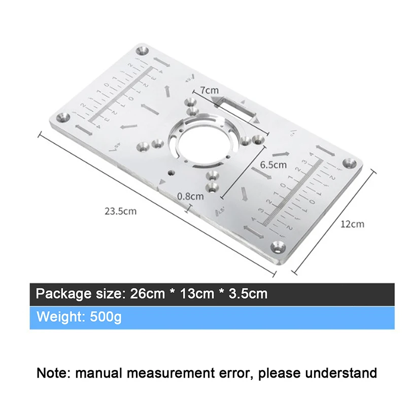 

1set Table Insert Plate Woodworking Benches Table Saw For Multifunctional Wood Plate Machine Engraving 4 Rings Tool