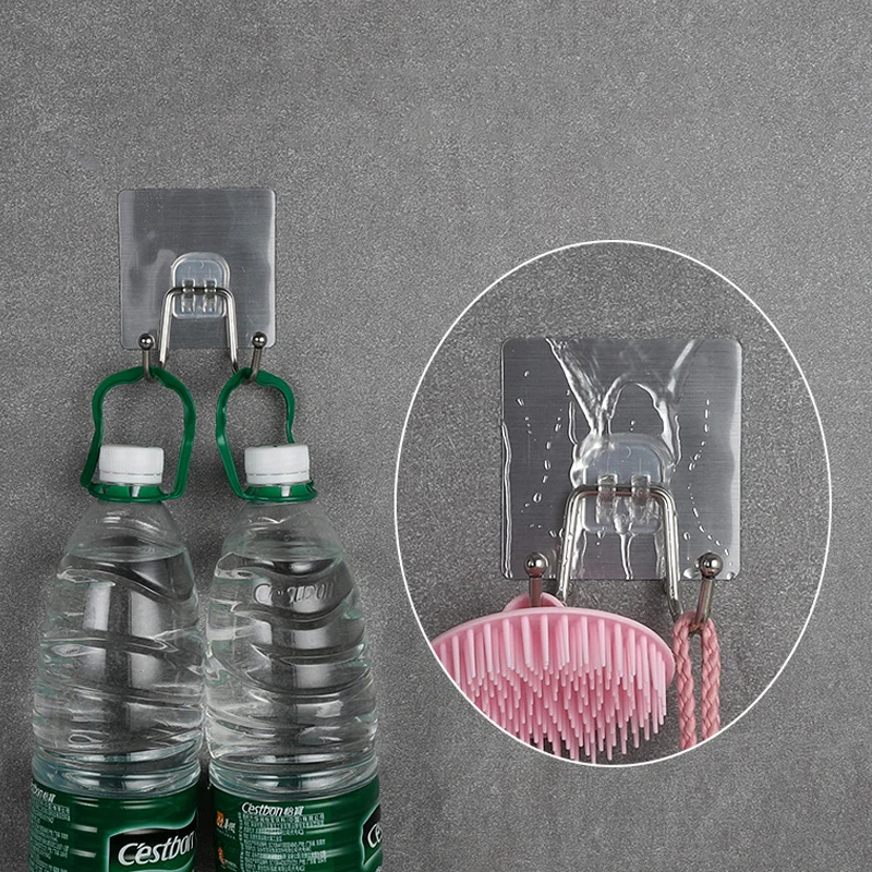 

3PCS Transparent strong suction hooks for home Kitchen and Bathroom cup sucker hanger key holder Storage Hangers