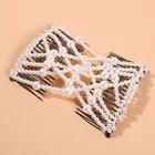 Большая маленькая жемчужная Волшебная заколка для волос, искусственные расчески, бусины, растягивающаяся Двусторонняя заколка для пучка, французский твист-держатель, женские аксессуары для волос