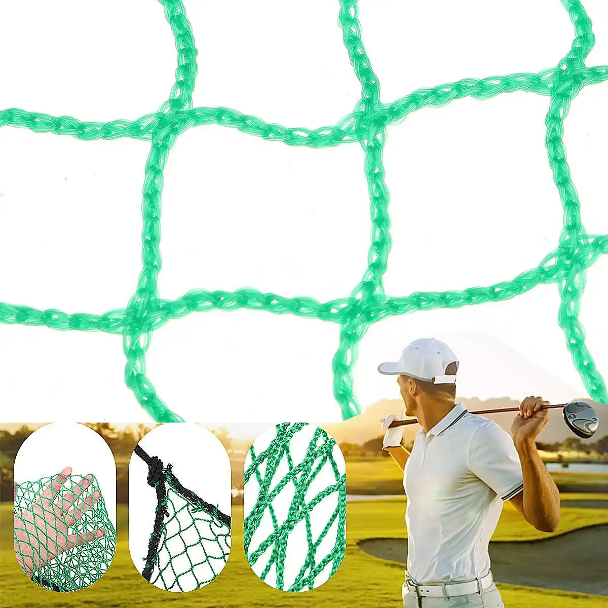 Online 3M X 3M Golf Pratik Net Ağır Darbe örgü Ip Spor Eğitim Yardımları Eğitim Mesh Vuruş Net Golf Eğitim Aksesuarları