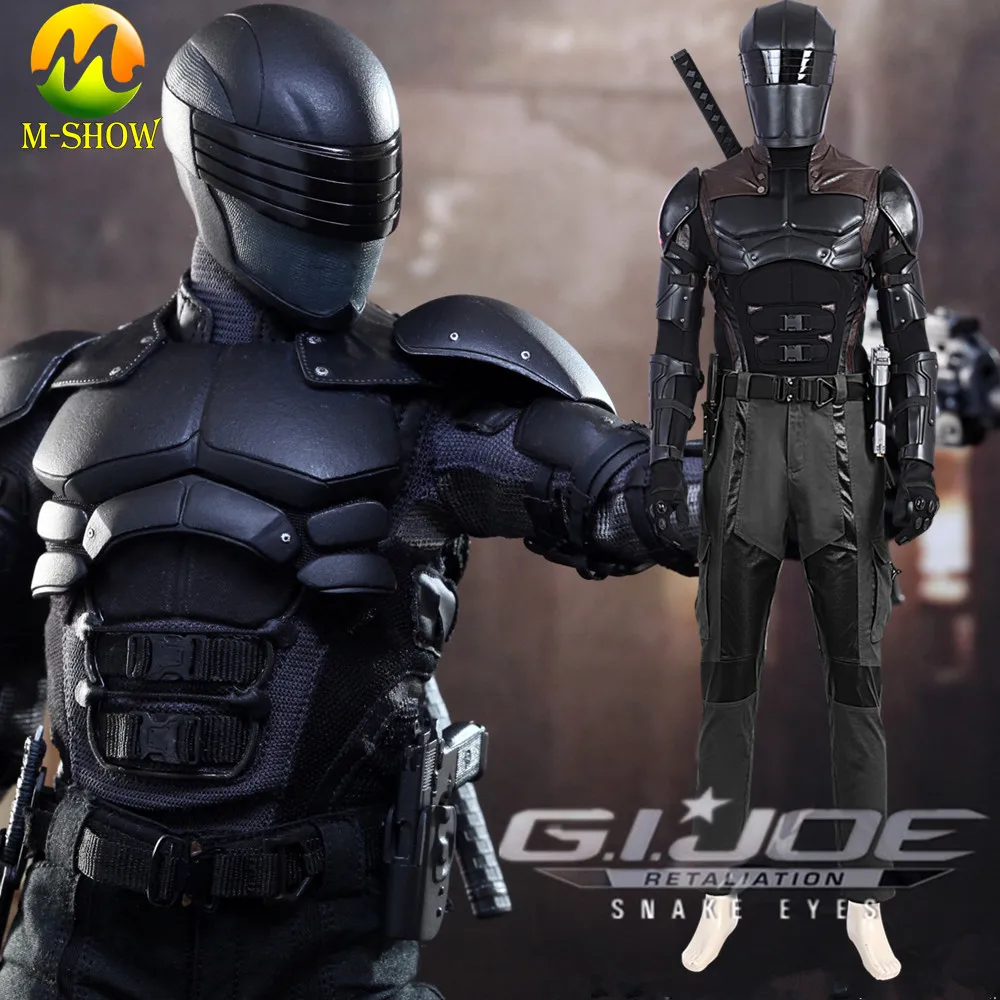 G I Joe костюм для косплея змеиные глаза на Хэллоуин взрослых мужской армированный
