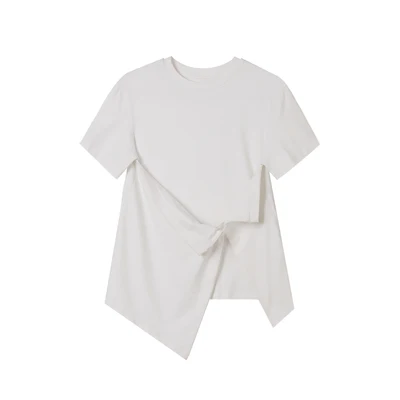 Футболка с коротким рукавом и складками|Футболки| |