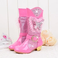 2021 new princess girls high boots winter childrens boots warm soft cute brand fashion over the knee boots for kids snow shoes