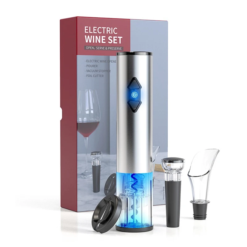 

Electric Wine Bottle Opener, Wine Opener Set Battery Powered Automatic Wine Bottle Corkscrew Opener