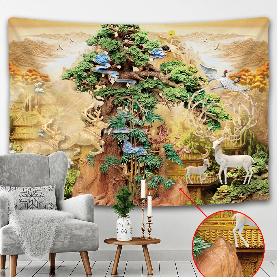 Домашняя гостиная креативное украшение гобелен Фон Ткань Скатерть psychedelic сцена