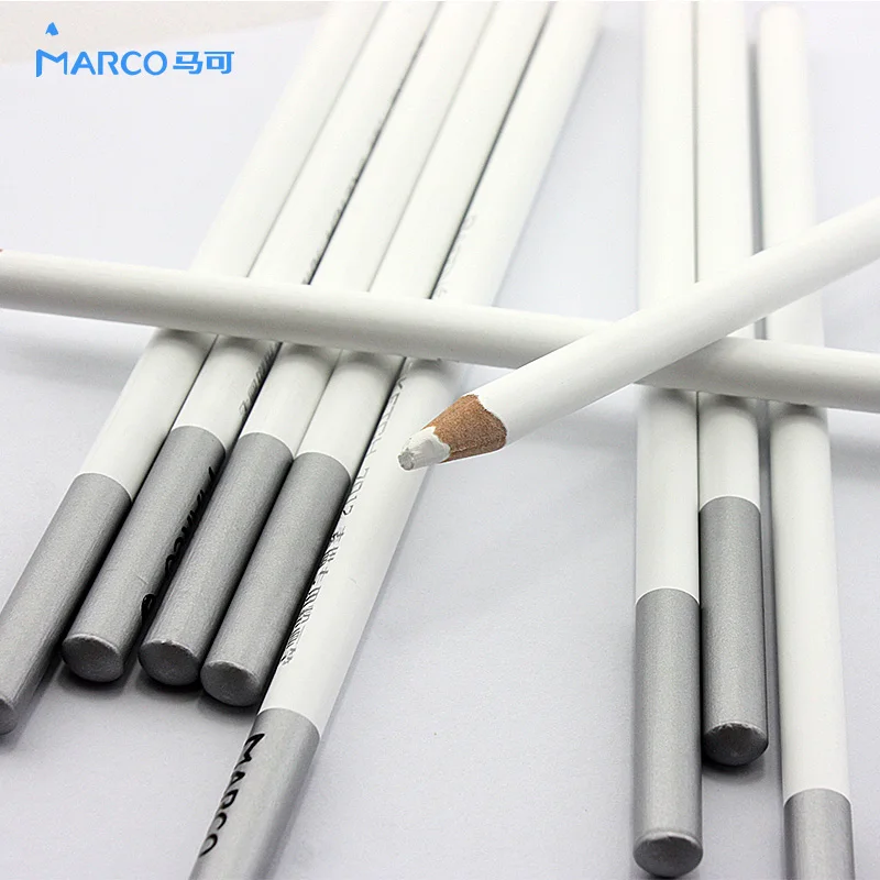 12 шт./компл. Marco сместить Порошок ручка угольный карандаш hightlightbrush белый и