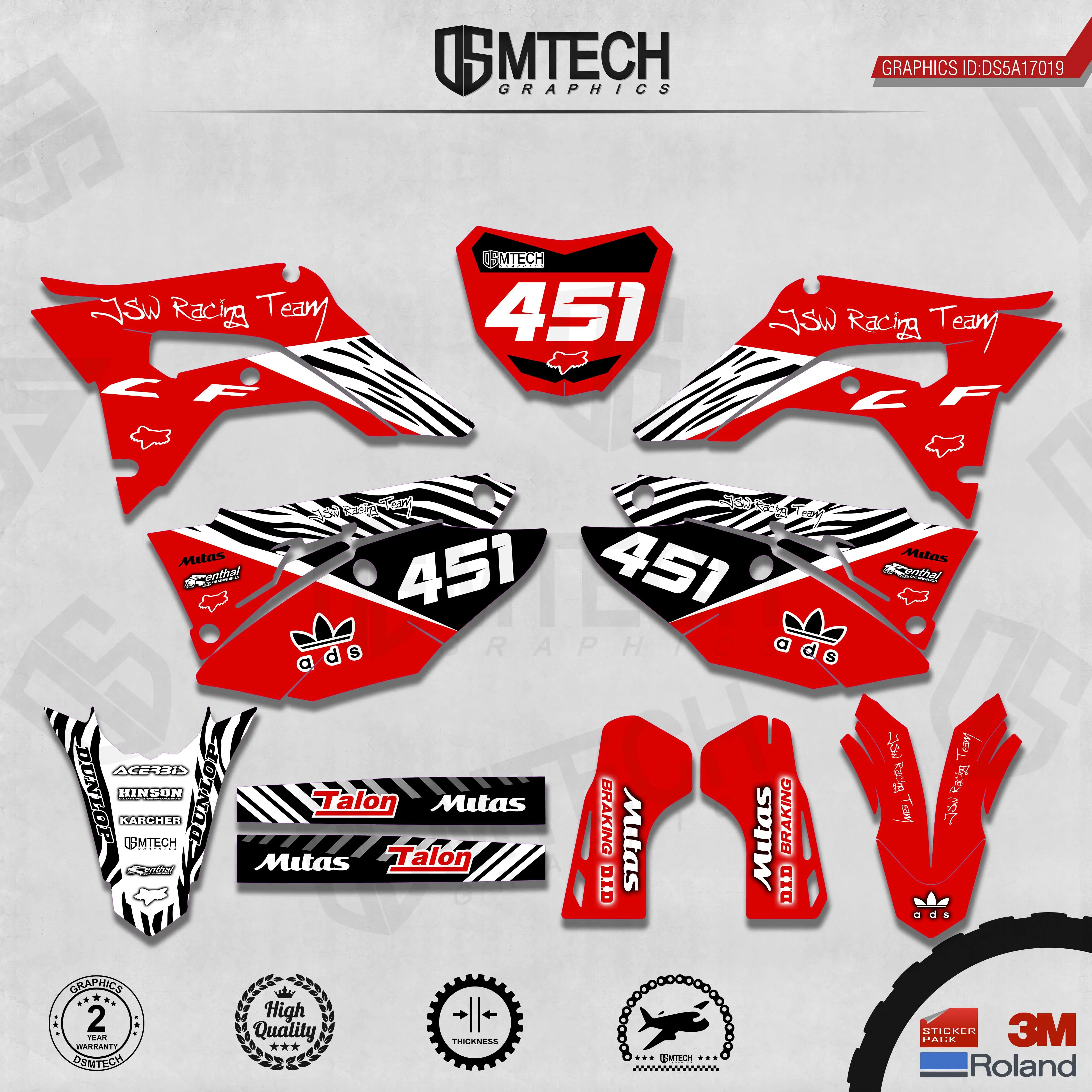 DSMTECH Customized Team Graphics Backgrounds Decals 3M Custom Stickers For 2018-2020 CRF250R 2017 2018 2019-2020 CRF450R 019