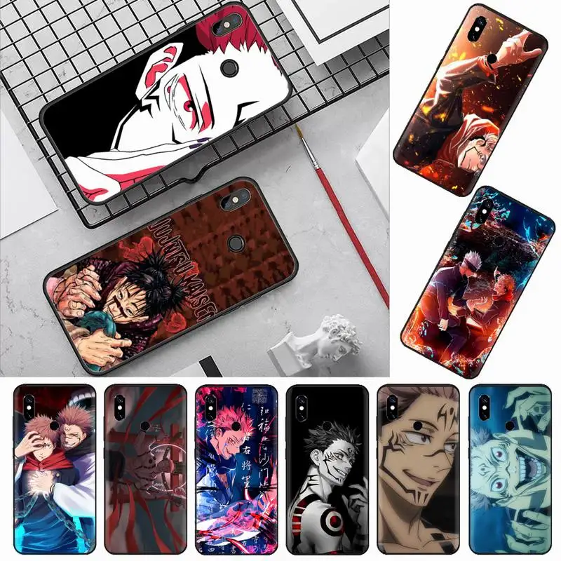 

Jujutsu Kaisen Anime Phone Case For Xiaomi Redmi note 7 8 9 11 t s 10 A pro lite funda shell coque cover