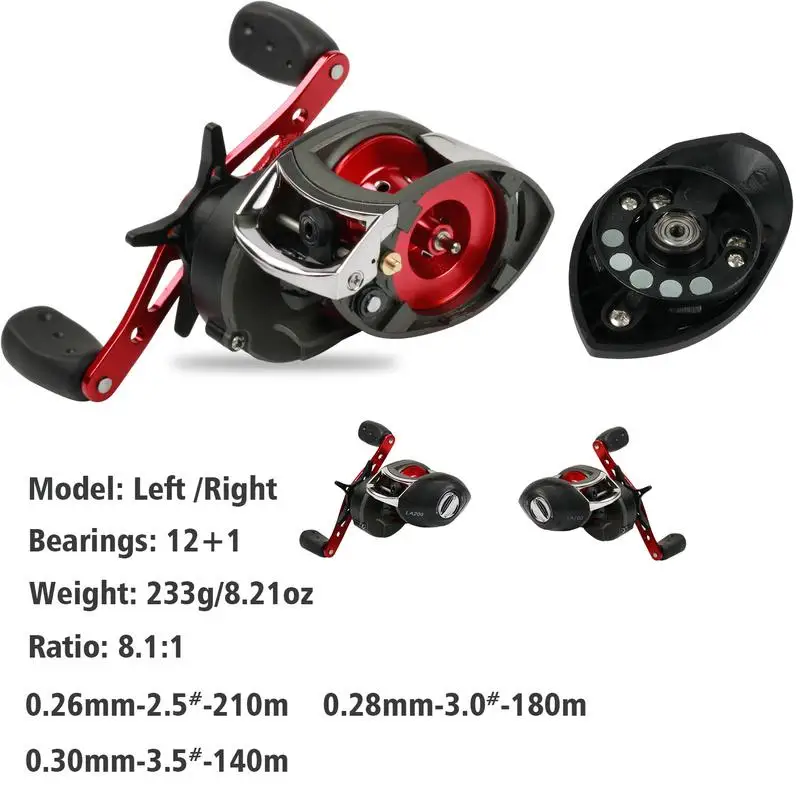 FDDL 12 + 1BB 8 1: 1 кг МУЛЬТИПЛИКАТОРНАЯ катушка для ловли рыбы Carretilha de pesca