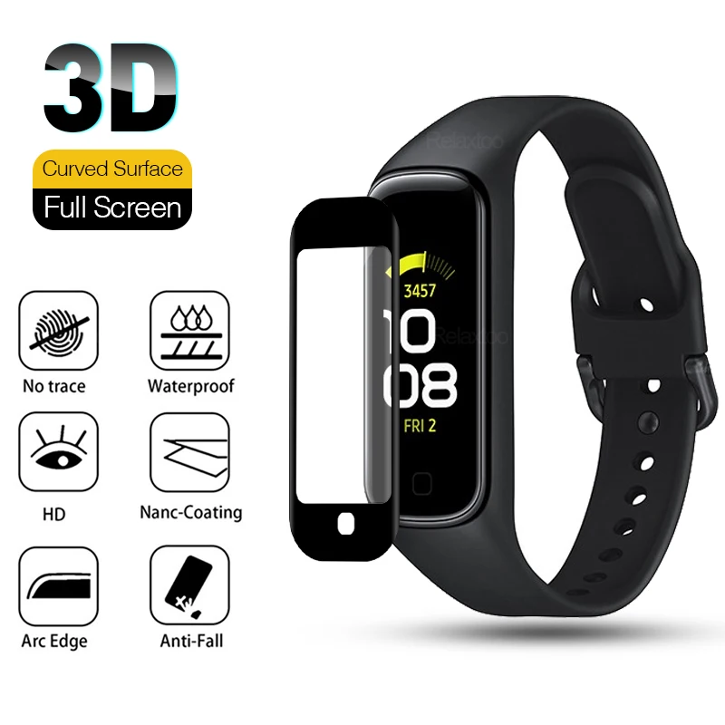 1 2 шт. полное покрытие изогнутая поверхность черная мягкая пленка для samsung galaxy Fit