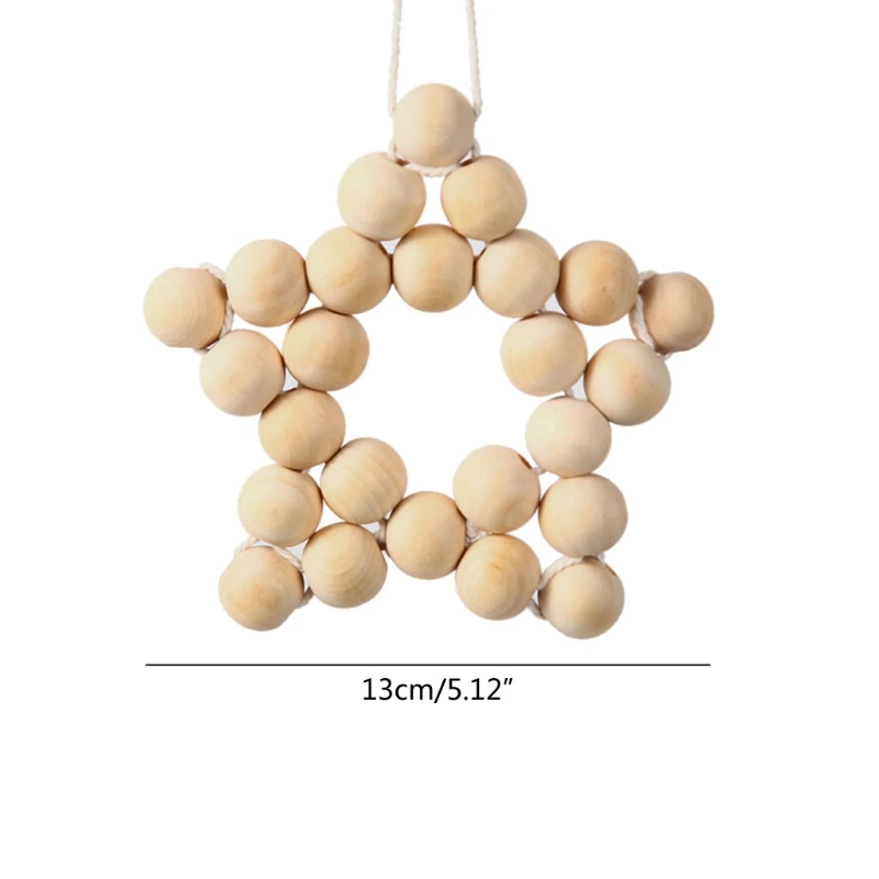 

Nordic Style Wooden Beads Ornaments Kids Room Decoration Wall Hanging Girls Baby Tents Decorative