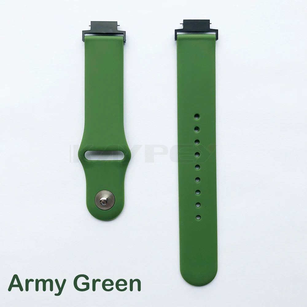 Мягкий силиконовый ремешок для Huami Amazfit Verge 3 ремешок для часов мягкий силиконовый ремешок для часов сменные полосы браслет ремни спортивный ремешок - Цвет: Army Green