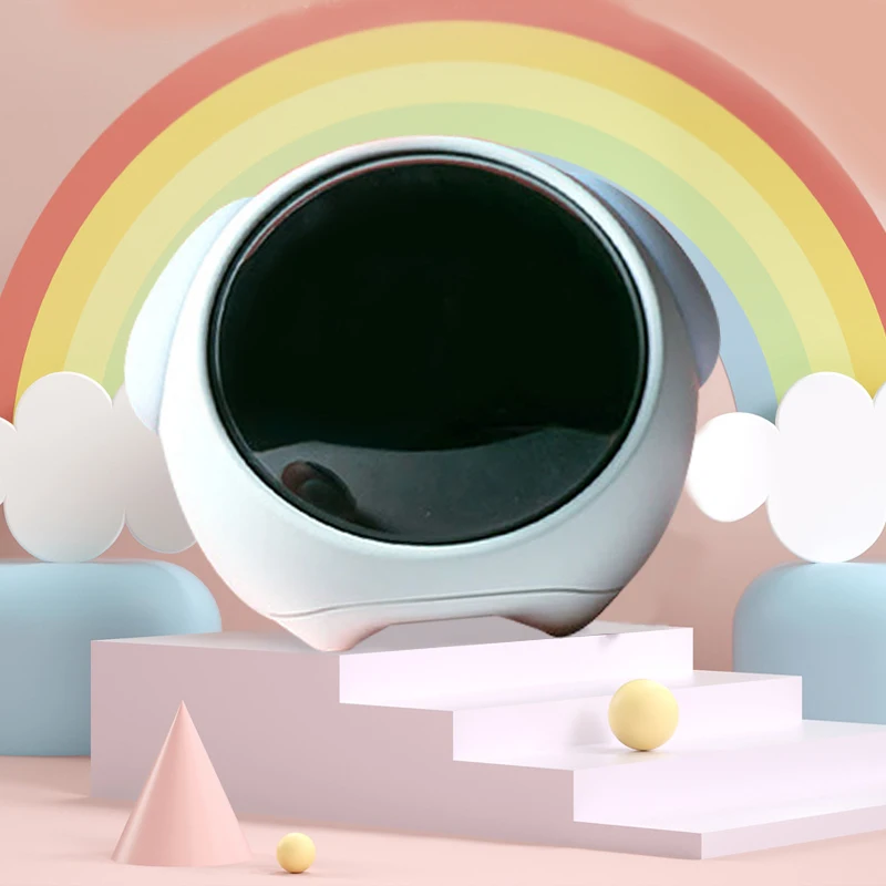 

2021 New Cute Expression Alarm Clock Multifunctional Bedside Voice Control Night Light Snooze Chargeable Child Alarm Clock