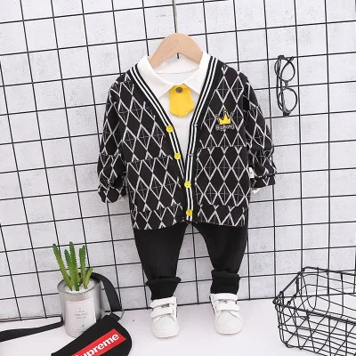 Новинка Осень 2019 вязаный кардиган с геометрическим рисунком шерстяной свитер