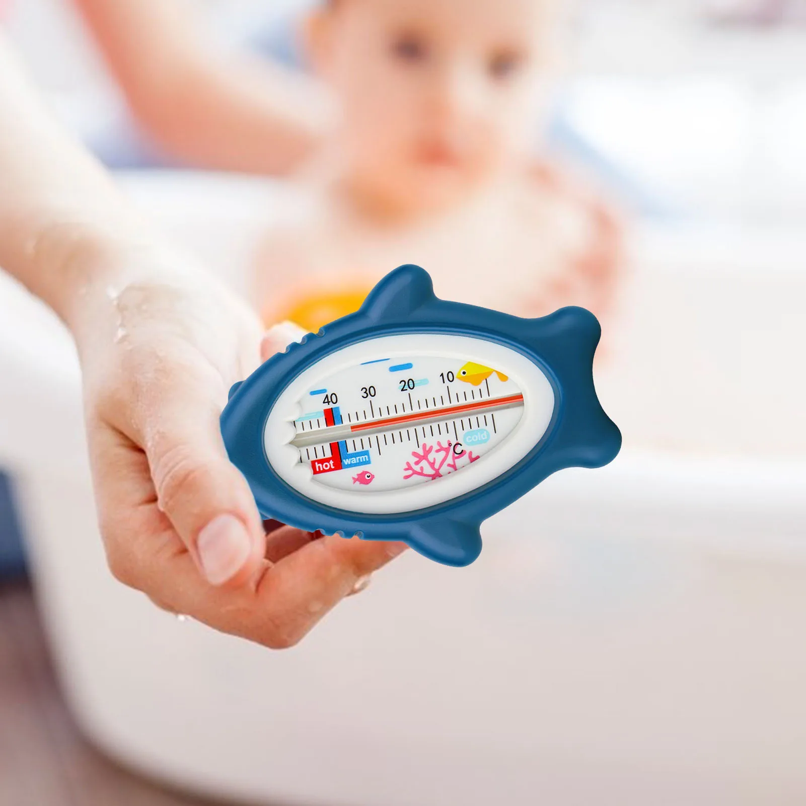 

Baby Bath Thermometer Water Thermometer Three Shark Cartoon Glass Shower Baby Bath Toy Bathtub Safety Thermometer