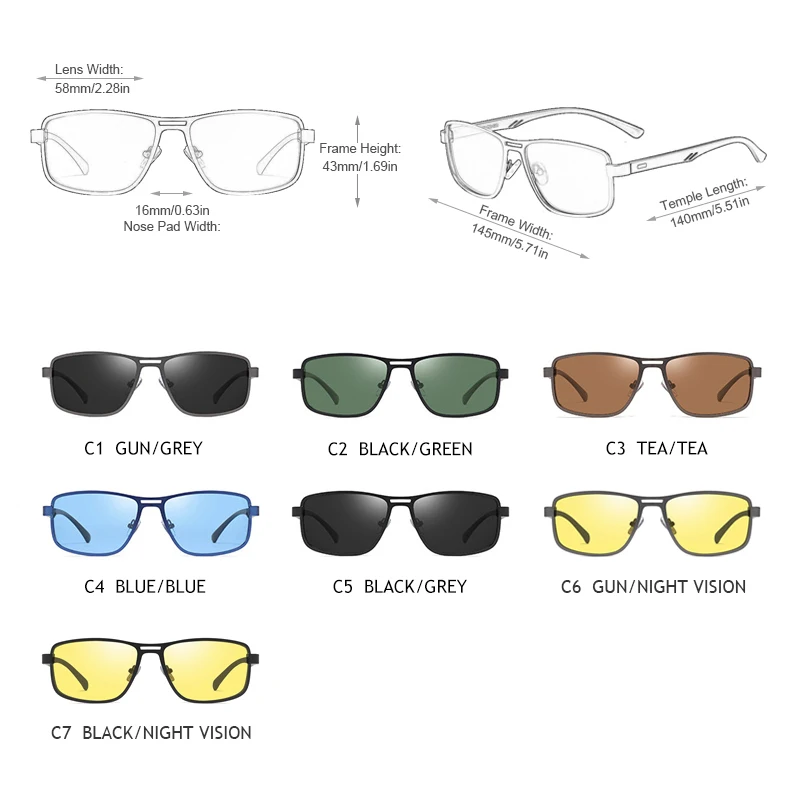 FUQIAN Роскошные поляризованные солнцезащитные очки для мужчин 2020 прямоугольная