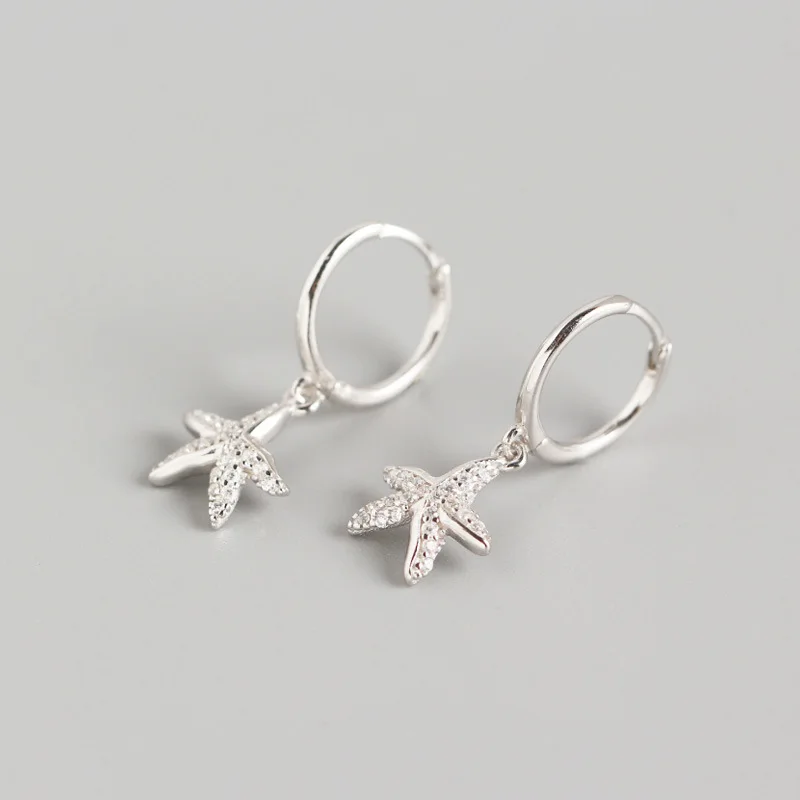 Серьги в европейском и американском стиле из стерлингового серебра S925 пробы