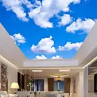 Голубое небо, белые облака, 3D потолочные фрески, обои на заказ, любой размер, Современная гостиная, спальня, украшение на потолок, фотобумага