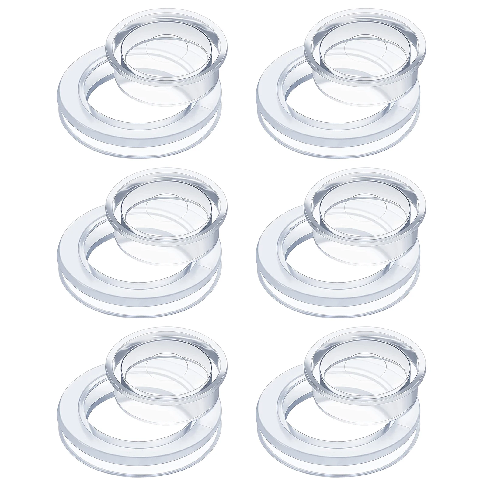 

6 комплектов 2-дюймовых садовых пляжных принадлежностей с крышкой для внутреннего дворика, настольного стола, кольцо с отверстием, толстый и...