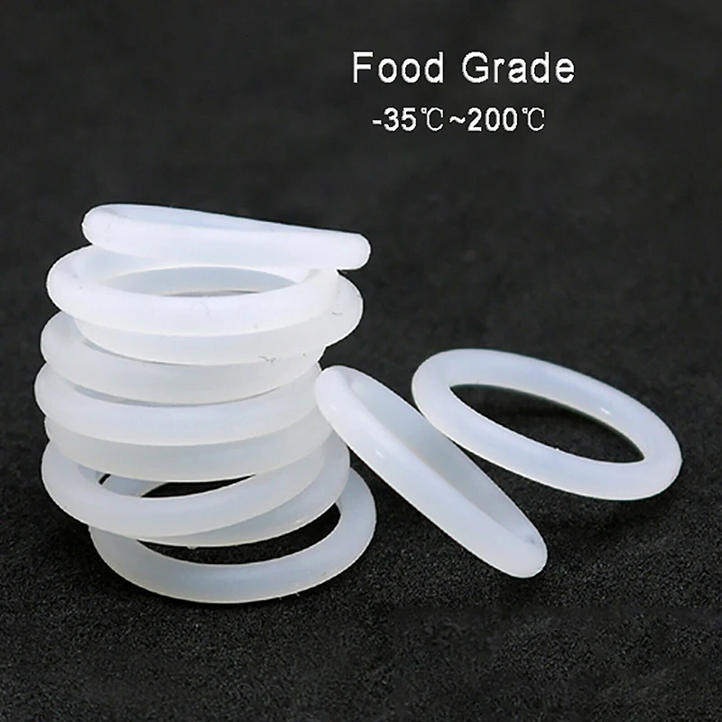 Белое резиновое уплотнительное кольцо OD 5 80 мм, Термостойкое уплотнительное кольцо из пищевого силикона, 10 шт., толщина 2/2, 4 мм
