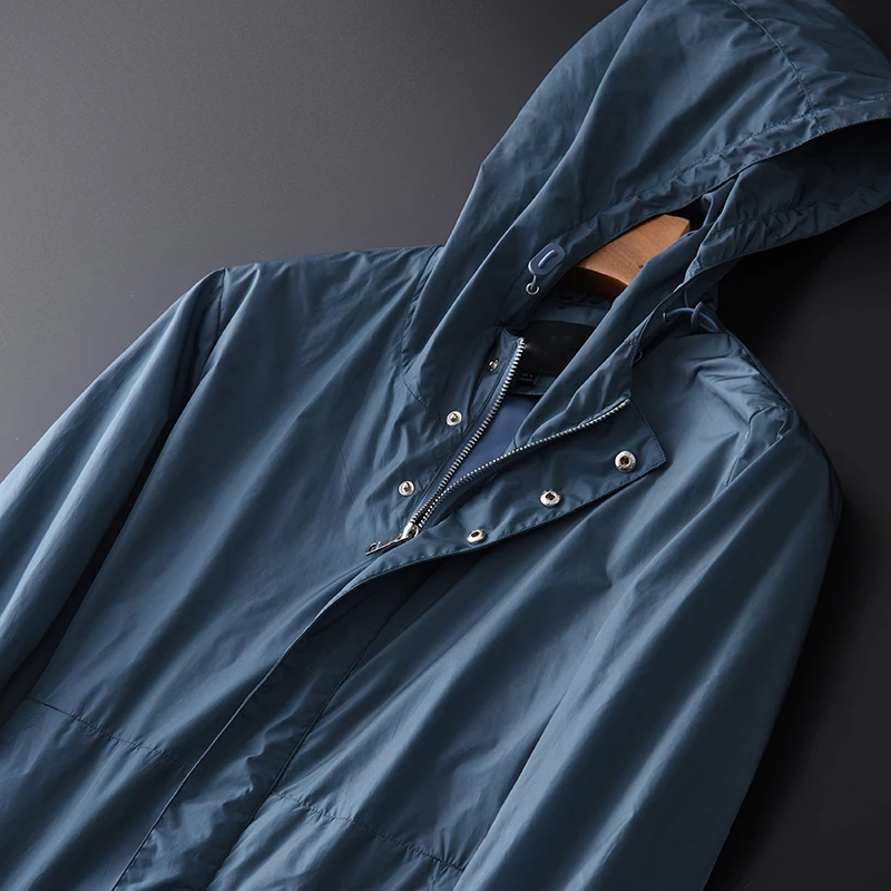 Мужские Роскошные с капюшоном мягкие шелковистые тонкие мужские и пальто