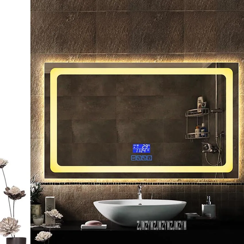 CTL300 Smart Wall Mounted Bathroom Mirror Rectangular Touch Switch Anti-fog With Led Light 110V/220V (700x900mm) | Обустройство дома