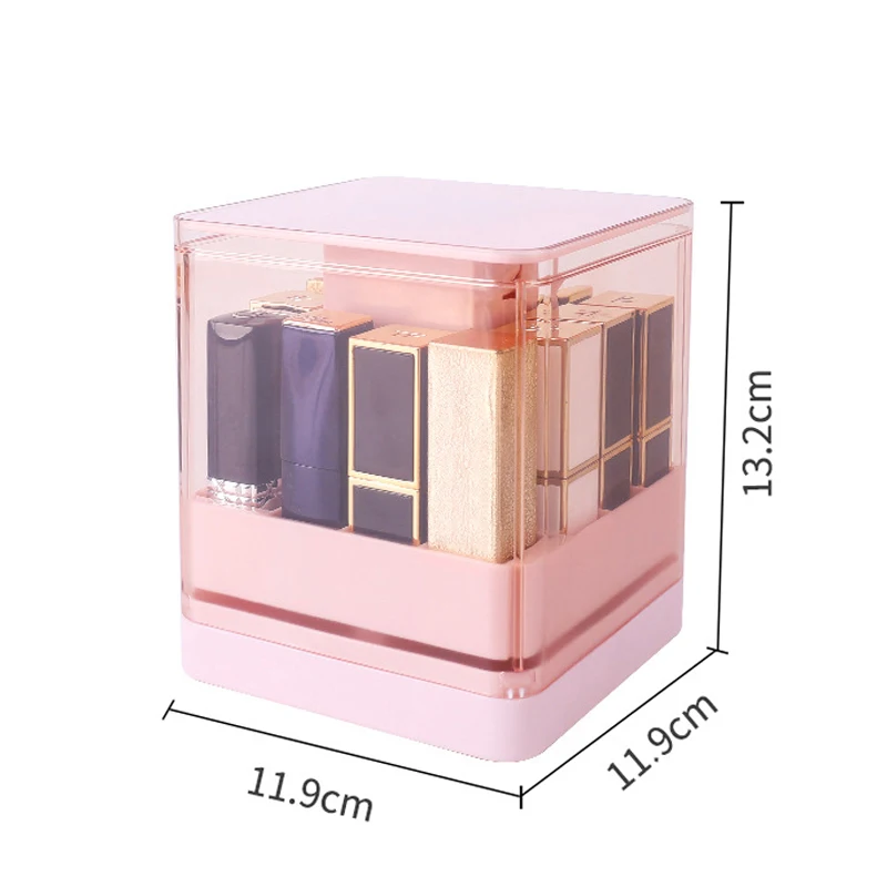 

E 8/12 Grids Press Lift Lipstick Storage Box Press to Open Transparent Lip Glaze Holder Cosmetic Organizer for Fast Pick ds99