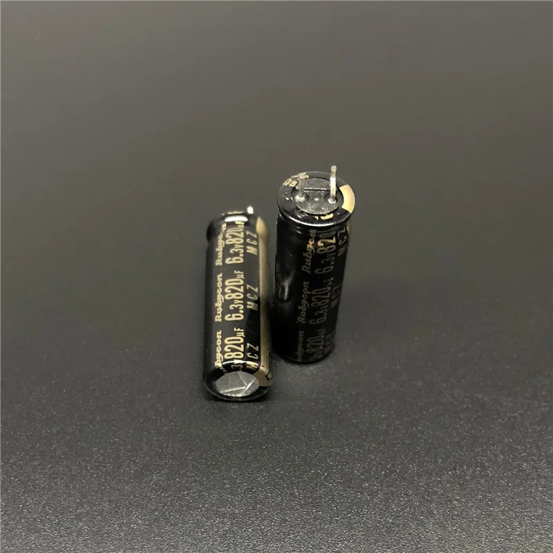 100 шт. 820 мкФ 6,3 V RUBYCON MCZ серии ультра низкая ESR 8x25 мм 6.3V820uF материнская плата конденсатор с алюминиевой крышкой