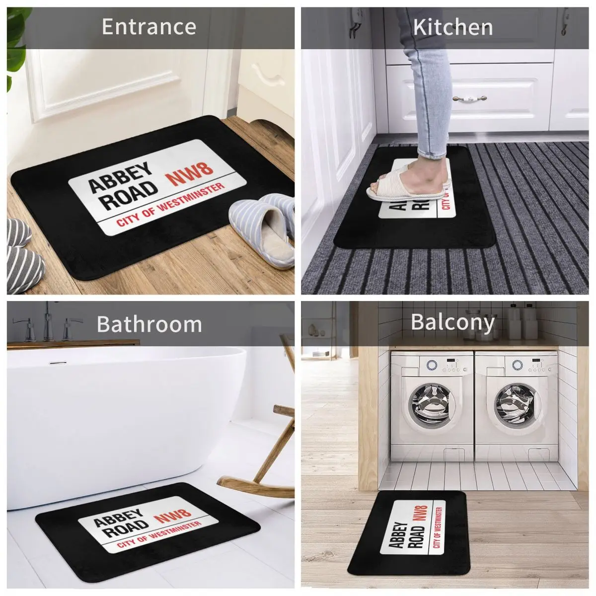 Аббатская дорога коврик ковер из полиэстера нескользящий напольный декор для