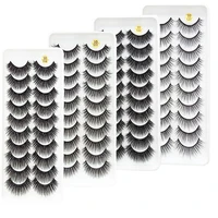 new 510 pairs 3d mink lashes natural thick curled fluffy small bunch false eyelashes make women beautiful in an instant lashes