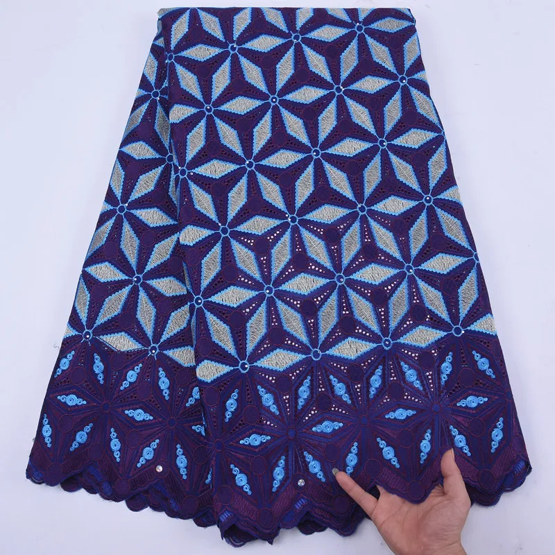 

Swiss Voile Lace In Switzerland African Dry Lace Fabrics 2020 High Quality Cotton Lace Fabric With Stones For Wedding Dress