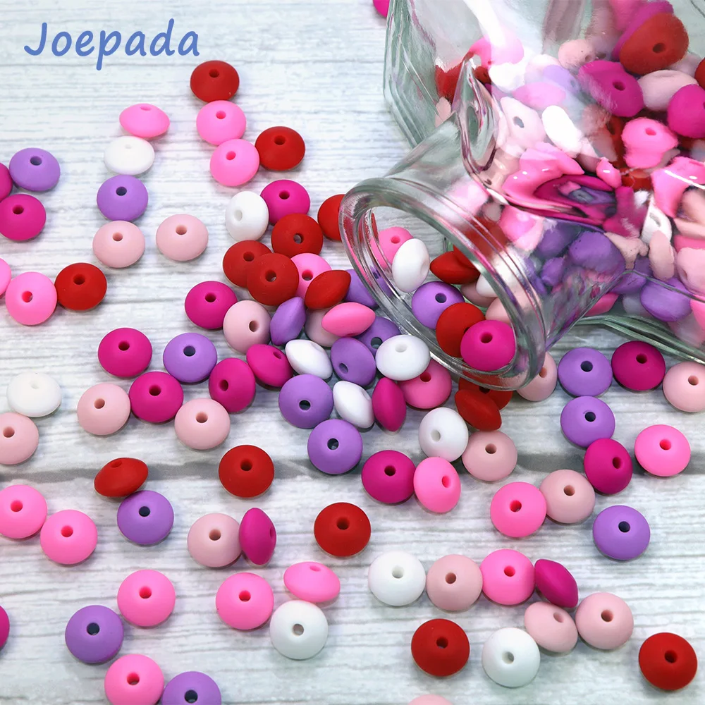 Joepada 50 шт. 12 мм Lentil силиконовые бусины BPA бесплатно Сделай Сам грызунок кулон при прорезывании зубов шарик детский Прорезыватель цепочка для детской соски