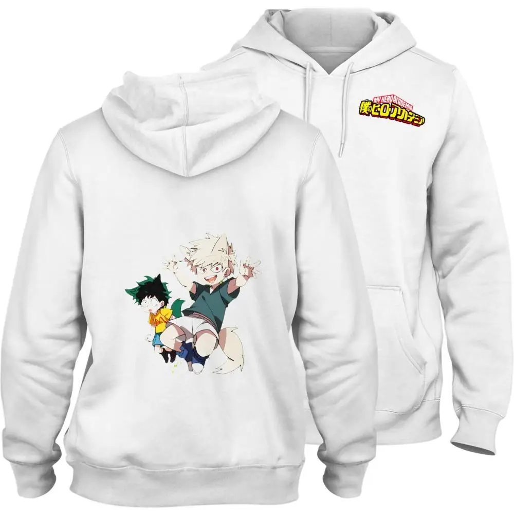 

My Hero Academia Print Graffiti Personalise Cotton Hooded Sweatshirt with Pocket Winter Junior Sportswear