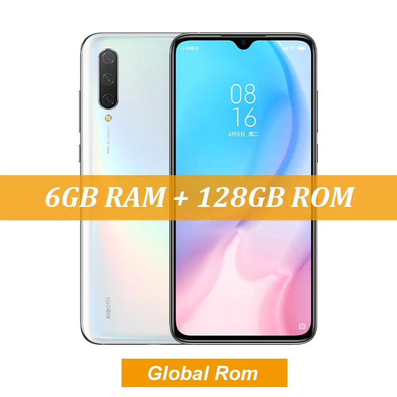 Глобальная ПЗУ Xiaomi Mi CC9 CC 9 6 ГБ ОЗУ 64 Гб ПЗУ мобильный телефон Snapdragon 710 48MP Тройная камера 32MP фронтальная камера 6,3" AMOLED - Цвет: 128G Black