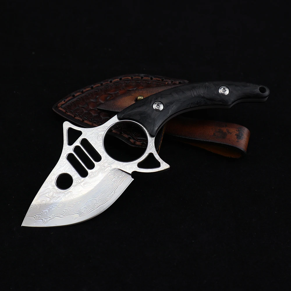 Карманный нож Акула CSGO тактические ножи керамбит из дамасской стали с