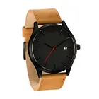 2021 модные мужские часы для мужчин римскими цифрами Blu-Ray искусственная кожа ремешок аналоговые кварцевые деловые мужские наручные часы, повседневные часы