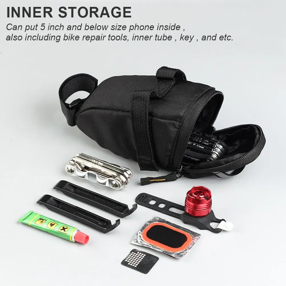 Bicycle Saddle Rear Seat Storage Bag Ultralight Tail MTB Road Repair Tools Saddlebag Dropshipping | Спорт и развлечения