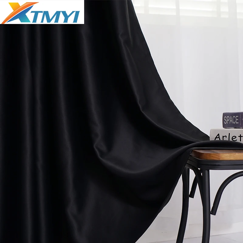 Современные однотонные затемняющие шторы XTMYI для гостиной спальни окна