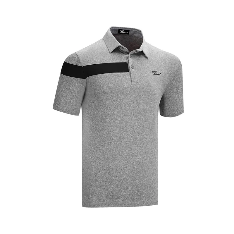 

New summer Golf men's short sleeve sports casual Lapel quick drying clothes breathable moisture wicking Polo Top