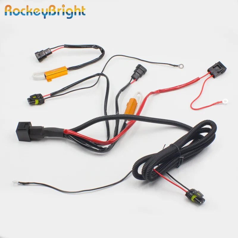 Rockeybright 1* HID переделочный комплект реле H1 H3 H4 H7 H8 H11 9005 9006 HB2 HB3 HB4 автомобильный предупреждающий компенсатор декодер резистор