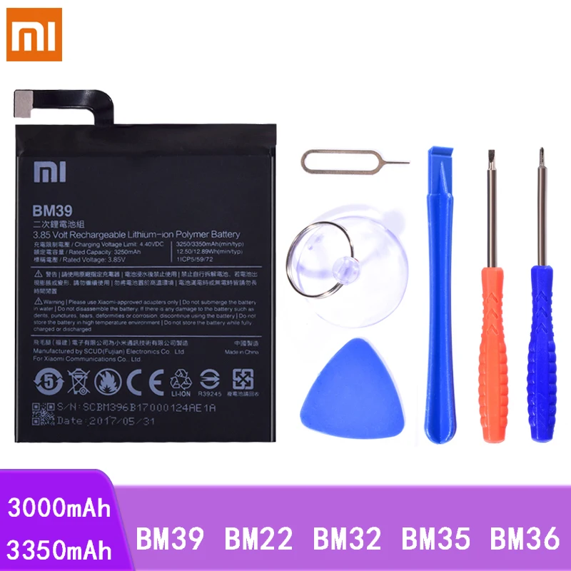 BM39 BM22 BM32 BM35 BM36 батарея для Xiaomi Mi 6 5 5S 4C 4 Mi6 Mi5 Mi4 Mi4C акумуляторная Замена